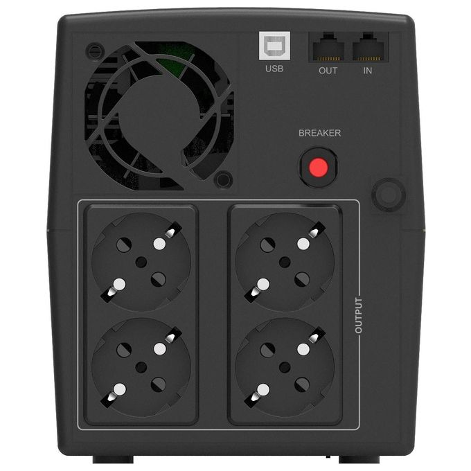 PowerWalker VI 1500 STL Gruppo di Continuita' UPS Line-Interactive 1500 VA 900 W 4 Prese Schuko AVR Display LCD colore Nero