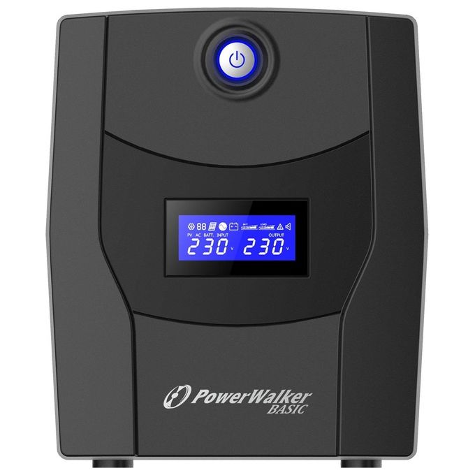 PowerWalker VI 1500 STL Gruppo di Continuita' UPS Line-Interactive 1500 VA 900 W 4 Prese Schuko AVR Display LCD colore Nero