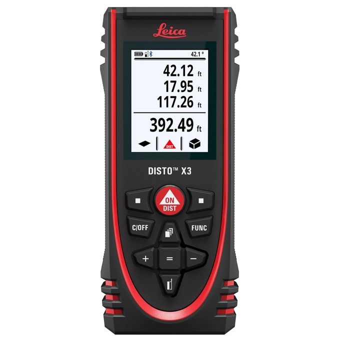 Leica DISTO X3 Leica DISTO X3 misuratore laser di distanza portata 150 m precisione ±1,0 mm IP65 Bluetooth Smart colore Nero