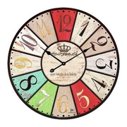 Lowell Orologio da Parete Old Style in Vetro Tondo 33,5cm Serigrafato