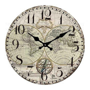 Lowell Orologio da Parete Old Style in Vetro Tondo 33,5cm Serigrafato