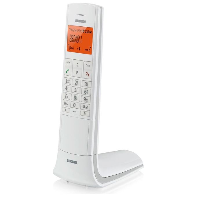 Brondi Lemure Telefono Cordless 50 Memo Id Bianco