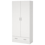 Tvilum 704034949 Space Armadio 2 Ante Battenti 1 Cassetto 3 Ripiani Stile Scandinavo colore Bianco