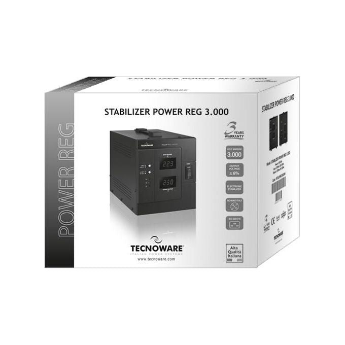 Tecnoware Stabilizzatore Elettronico 3000Va-2400W Out:230vac con Display In-out