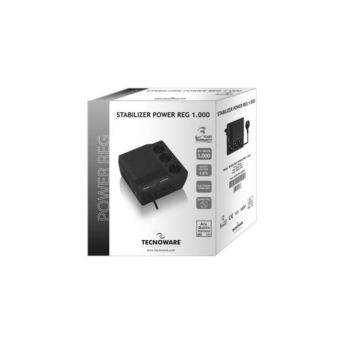 Tecnoware Stabilizzatore Elettronico Power Reg 1000va AC 230V