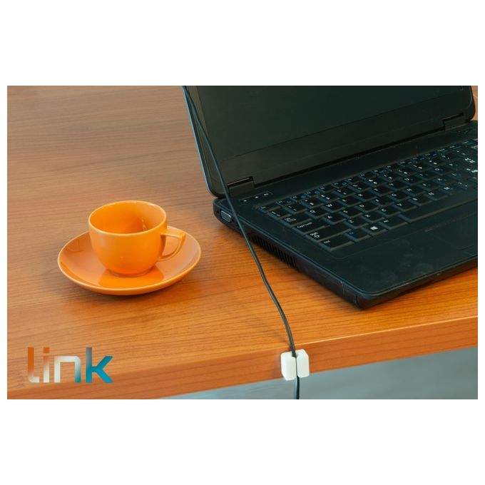 Link KIT_ 4 Pezzi Supporti per Gestione Cavi Bianco