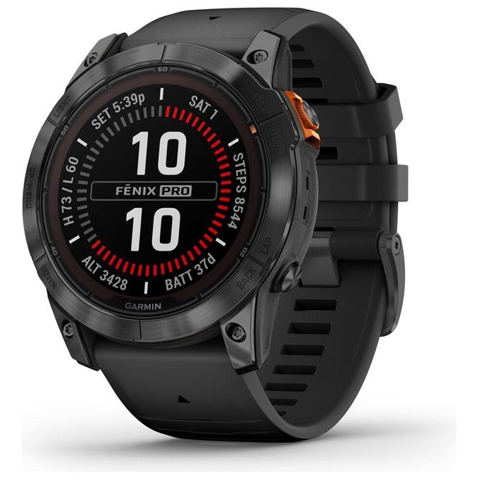 Garmin 010-02778-01 fēnix 7X Pro Solar Smartwatch 51mm 1.4'' GPS GNSS Multi-Band 32GB Autonomia 37 giorni colore Grigio Ardesia