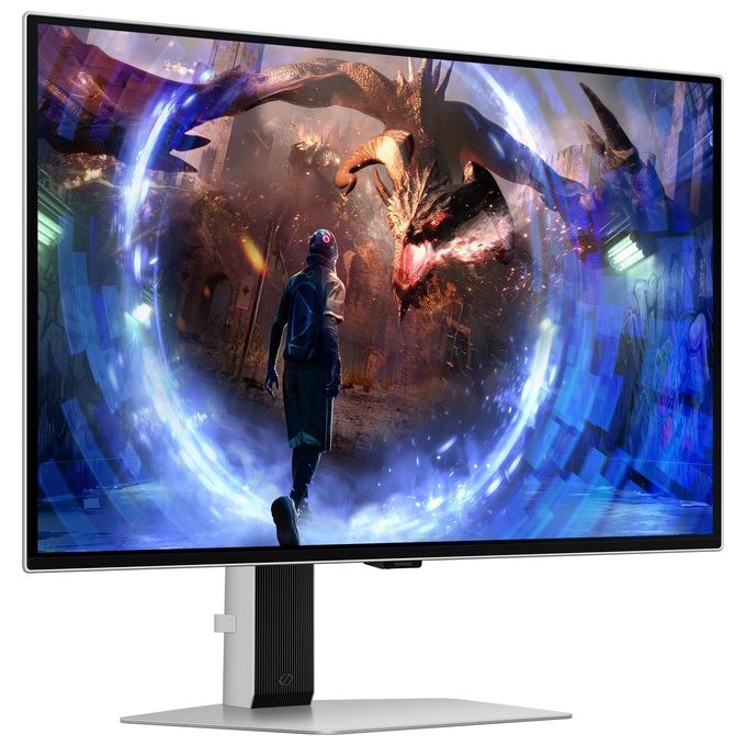 Samsung LS27DG600SUXEN Odyssey OLED G60SD Monitor Gaming 27'' QHD 2560x1440 360Hz 0.03ms AMD FreeSync Premium Pro HDR10+ colore Argento