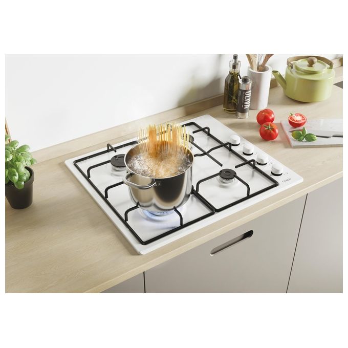 Candy CHW6LWW Piano Cottura a Gas 4 Zone 60 cm Bianco