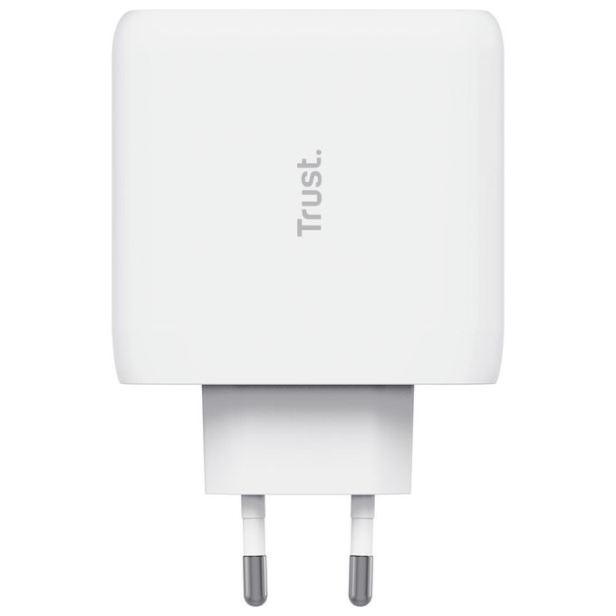 Trust 25381 Maxo Caricatore Universale 65 W con 2 Porte USB-C Ricarica Rapida PPS colore Bianco
