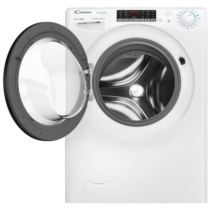 Candy CSOW61066TWMB6-S Smart Pro Inverter Lavasciuga Frontale 10-6 Kg 1600 rpm Classe D Vapore Wi-Fi Bluetooth (85x60x58 cm) colore Bianco
