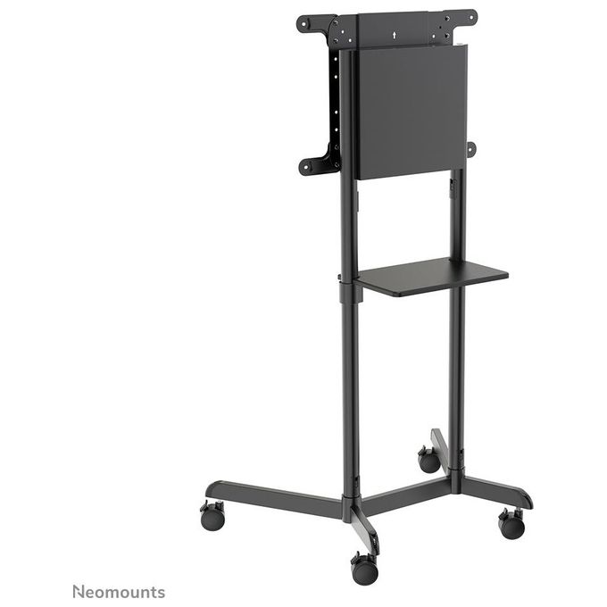 Neomounts NS-M1250BLACK Carrello TV 37-70'' Rotazione 90° Inclinazione Regolabile 4 Ruote con Freno Mensola Integrata VESA 200x200-600x400 mm Peso Max 70 Kg colore Nero