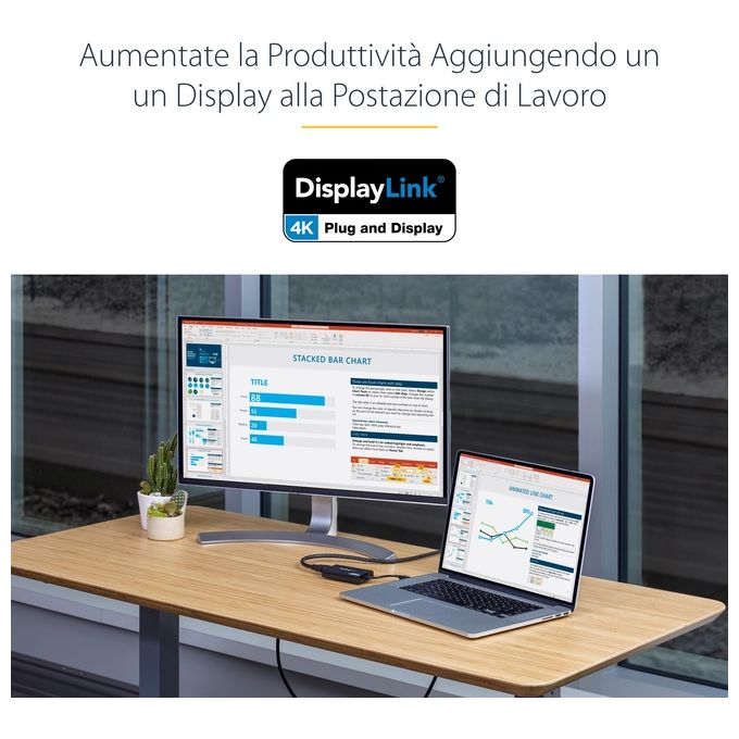 StarTech Adattatore convertitore USB 3.0 a HDMI 4K per MacÂ and PC Scheda Video esterna DisplayLinK HD 1080p
