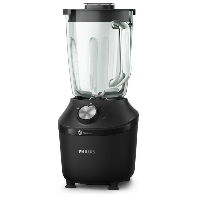 Philips HR2291-01 Serie 3000 Frullatore da tavolo ProBlend 600 W 2 L bicchiere vetro tritaghiaccio colore Nero