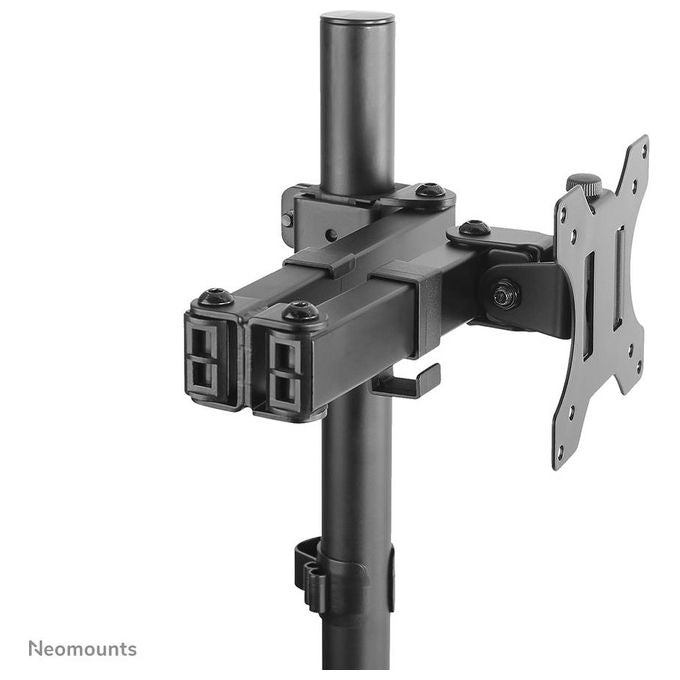 Neomounts FPMA-D550BLACK Braccio per Monitor Regolabile Altezza 0-440 mm Rotazione 360° Inclinazione 0-90° VESA 75x75 100x100 mm Gestione Cavi colore Nero