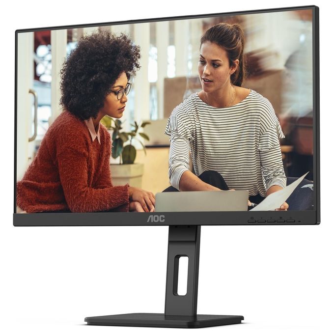 AOC Q27E3UMF Essential-line Monitor LED QHD 27'' 2560x1440 Pixel 75Hz VA Flicker Free Low Blue Light Regolazione Altezza Rotazione Girevole Altoparlanti Integrati Hub USB colore Nero