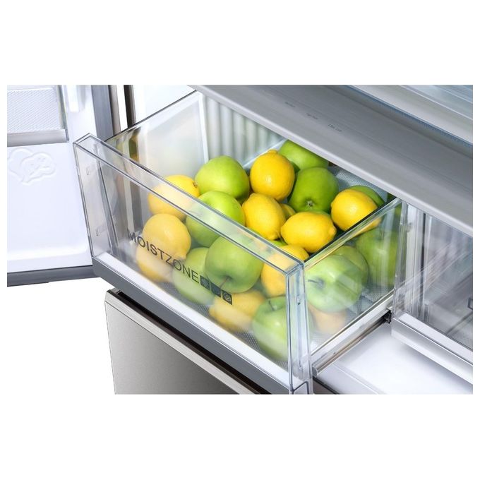 Haier HB18FGSAAA Serie 7 Frigorifero French Door 539 L 190 cm Classe E 37 dB Total No Frost My Zone Plus (190x83x66,9 cm) colore Titanio