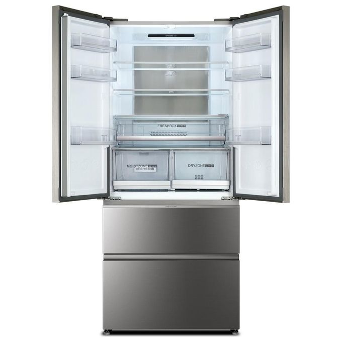 Haier HB18FGSAAA Serie 7 Frigorifero French Door 539 L 190 cm Classe E 37 dB Total No Frost My Zone Plus (190x83x66,9 cm) colore Titanio