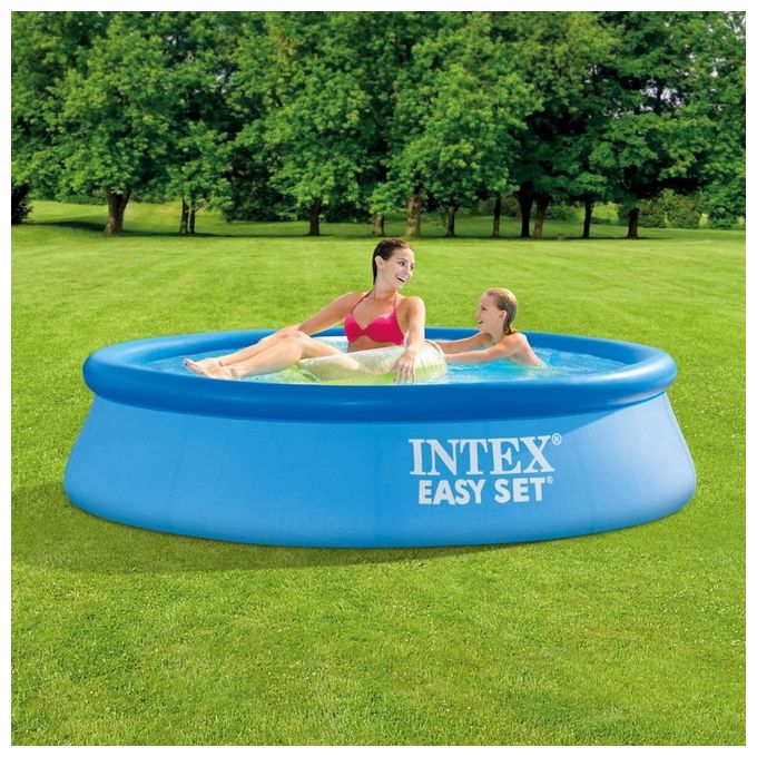 Intex 28108NP Easy Set Piscina Fuori Terra Rotonda 244x61 cm Autoportante Pompa Filtro 1250 L-h 1942 L colore Azzurro