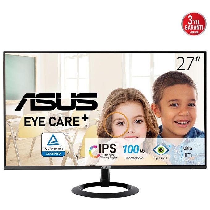 Asus 90LM07B0-B01470 VZ27EHF Monitor Gaming 27'' IPS Full HD 1920x1080 100 Hz 1 ms Adaptive-Sync HDMI Eye Care Flicker-Free colore Nero