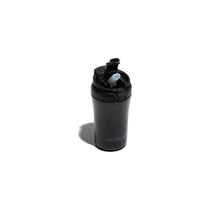Muitomas Tazza Termica con Coperchio 350ml Nero