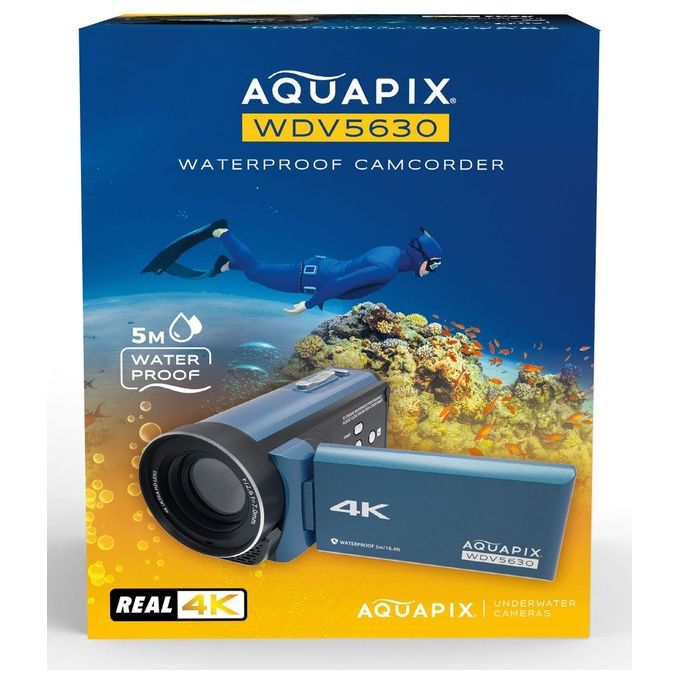 Easypix WDV5630-BL Aquapix WDV5630 Camcorder 13 MP 4K Impermeabile fino a 5 m colore Blu Grigio