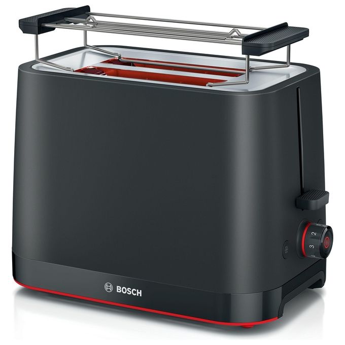 Bosch TAT3M123 Tostapane Compatto MyMoment 2 Fette 950 W Funzione Scongelamento Riscaldamento Vassoio Raccogli Briciole colore Nero