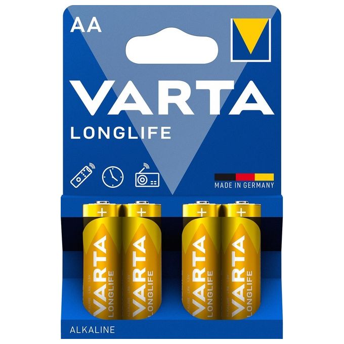 Varta 4106 Batterie Alkali Mignon Stilo 4 Pezzi