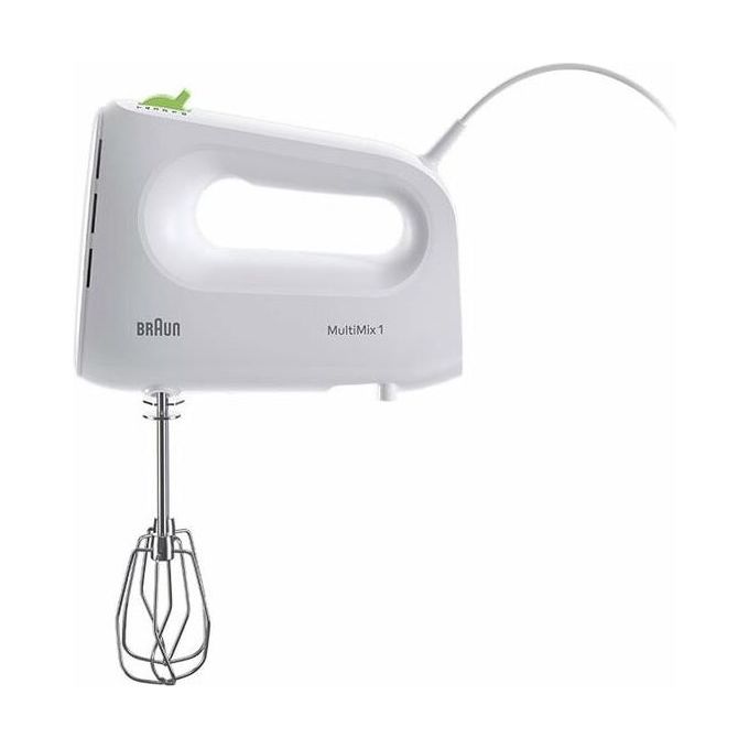 Braun HM1100WH Minipimer 5 Sbattitore Manuale 4 Velocita' Turbo FastMix EasyClic 450 W colore Bianco