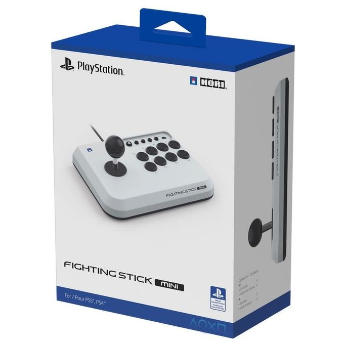 Hori SPF-038U Fighting Stick Mini Arcade Stick PS5 PS4 PC 8 tasti cablato USB colore Bianco