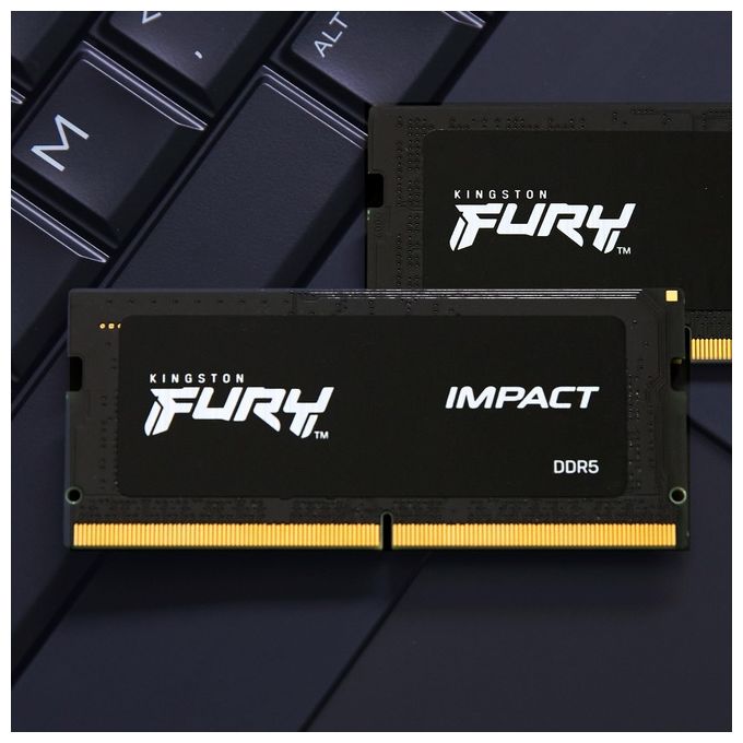 Kingston KF548S38IB-16 FURY Impact Memoria RAM SODIMM DDR5 16 GB 4800 MT-s CL38 Intel XMP 3.0 per Laptop
