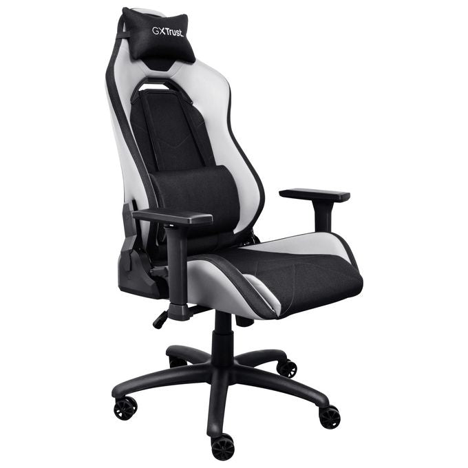 Trust GXT 714 RUYA Sedia da gaming universale con schienale e braccioli regolabili cuscini lombari e cervicali inclusi colore Bianco