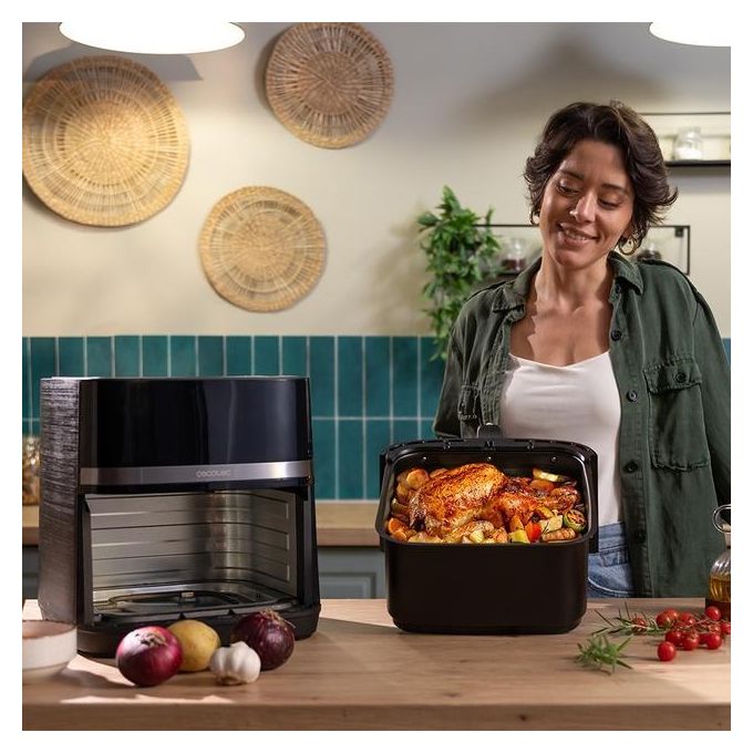 Cecotec 100501 CecofryandGrill Duoheat 8000 Friggitrice ad aria 8 L 2200W 8 Programmi Display Touch colore Nero