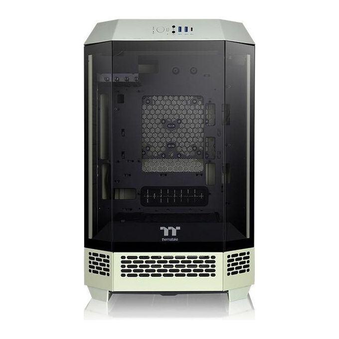 Thermaltake CA-1Y4-00SEWN-00 300 Matcha Green Case PC Micro Tower Fattore di forma micro ATX e Mini-ITX Pannello laterale in vetro temperato colore Verde