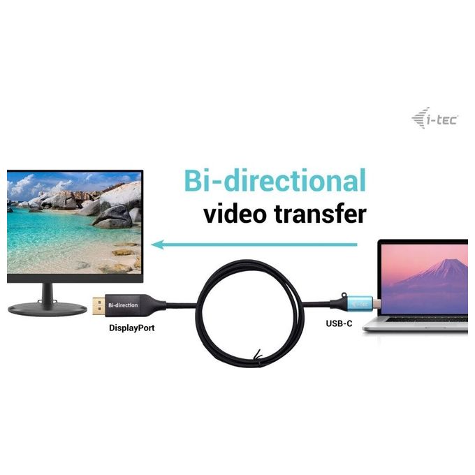 I-Tec Usb-c Displayport Bi-Directional Cable Adapter 8k-30hz 150cm