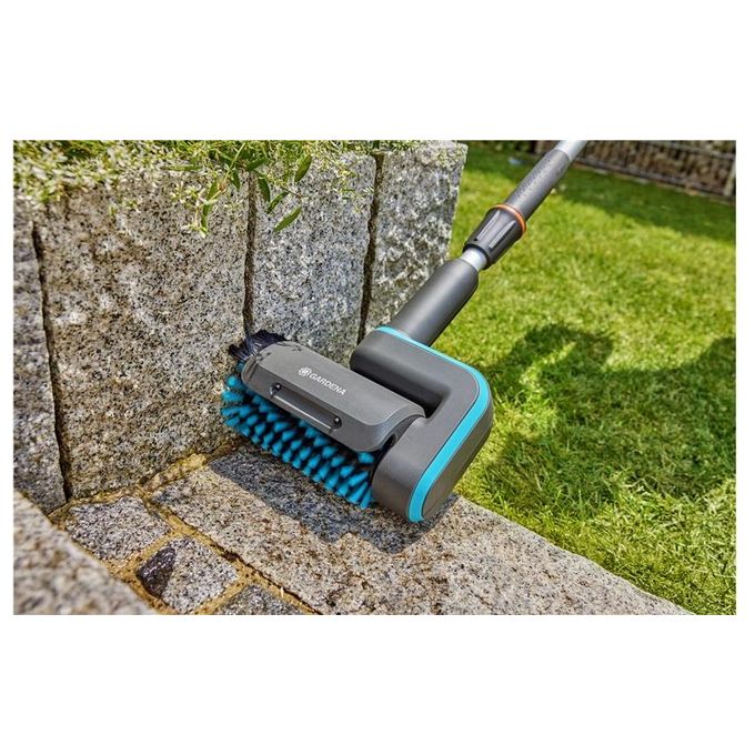 Gardena 14849-20 AquaBrush Spazzola a rullo media per superfici irregolari e fughe materiale setole in nylon duro colore Verde Grigio
