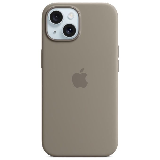 Apple Custodia MagSafe in Silicone per iPhone 15 Grigio Creta ​​​​​​​