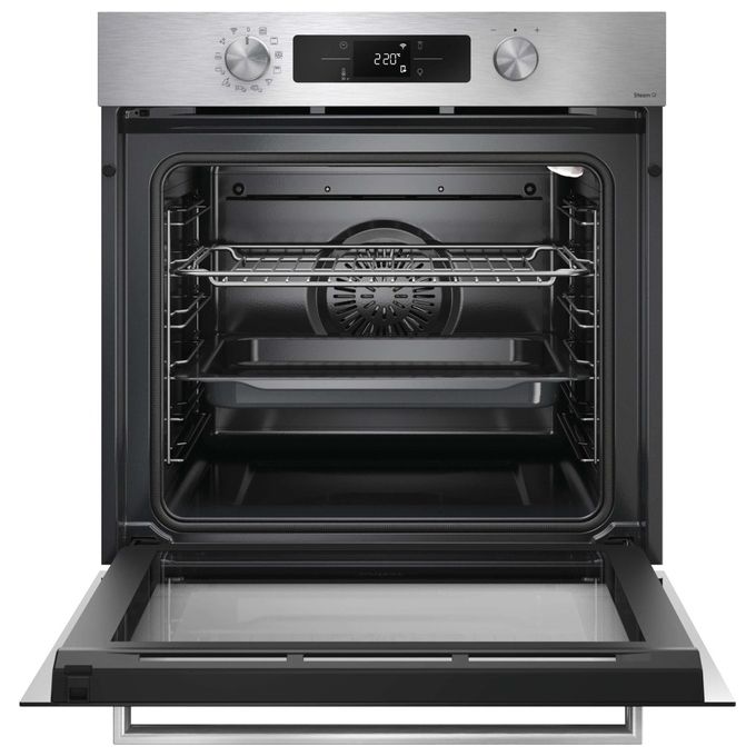 CANDY CA6 N5B3EYTX Bake 800 Forno da incasso elettrico multifunzione 78 L Classe A++ con cottura a vapore Wi-Fi (59.5x59.5x56.8 cm) colore Nero Acciaio Inox