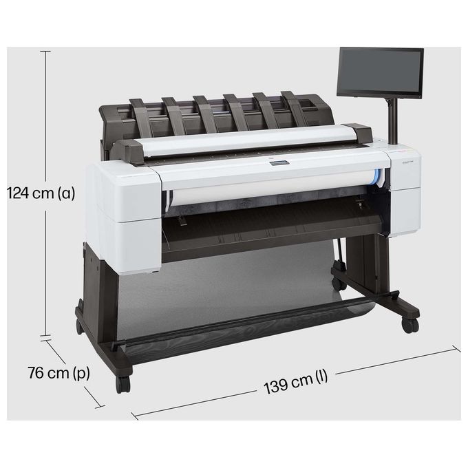 HP Designjet T2600dr Stampante Grandi Formati Colore 2400x1200 DPI Getto Termico d'Inchiostro A0 Collegamento Ethernet LAN