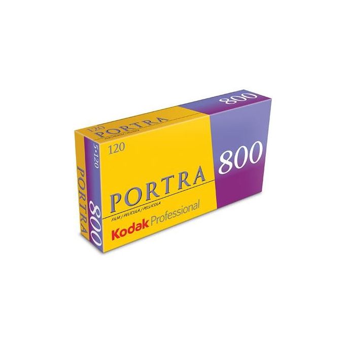 Kodak 8127946 Portra 800 Pellicola Fotografica a Colori 120 ISO 800 Confezione da 5 pz colore Nero