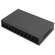 Digitus DN-95357 Switch PoE Gigabit 8+2 porte 10 100 Mbit-s 60 W PoE Budget CCTV colore Nero