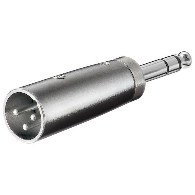 Wentronic Adattatore XLR Maschio 3 Poli 6,35mm Maschio 4 Poli Stereo