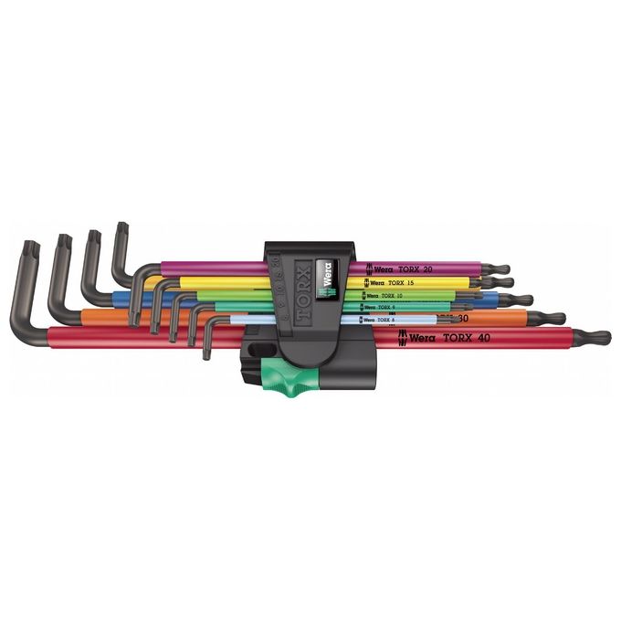 Wera 967-9 TX XL Multicolour 1 Set di Chiavi Esagonali a L Metrico 9 Pezzi