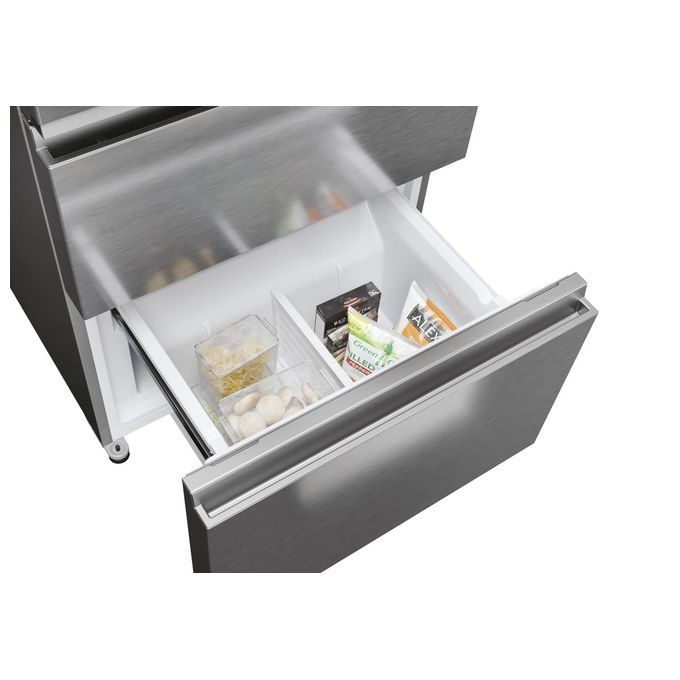 Haier HFR3718ENMM FD 70 Serie 3 Frigorifero 4 Porte 402 L 177 cm Classe E 37 dB No Frost Wi-Fi colore Inox
