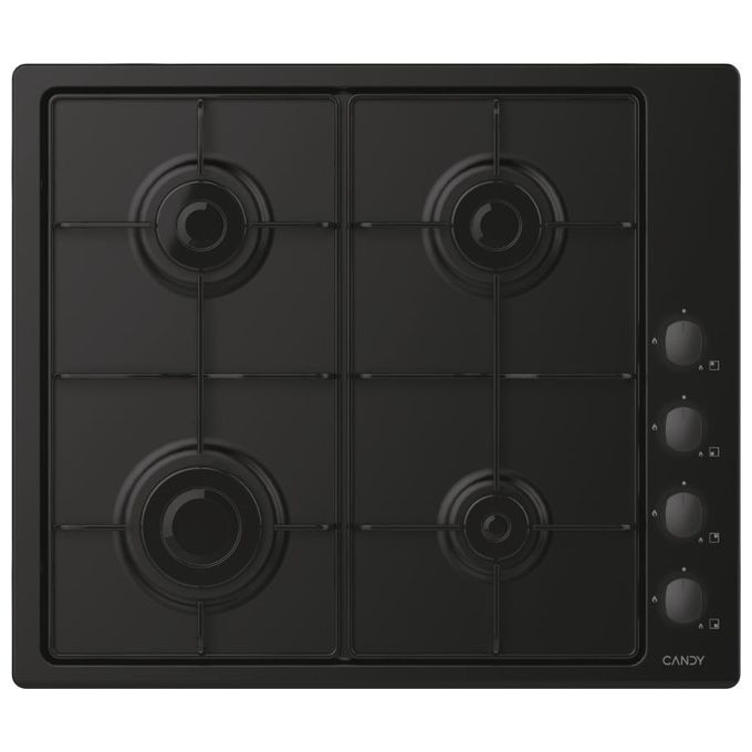 Candy CHW6LBB Piano Cottura a Gas 4 Zone 60 cm Nero per una Cottura Efficiente e Versatile