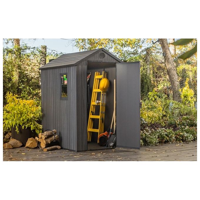 Keter Casetta da Giardino Darwin 4x6 125,8x184,5x205cm Marrone Effetto Legno EVOTECH+