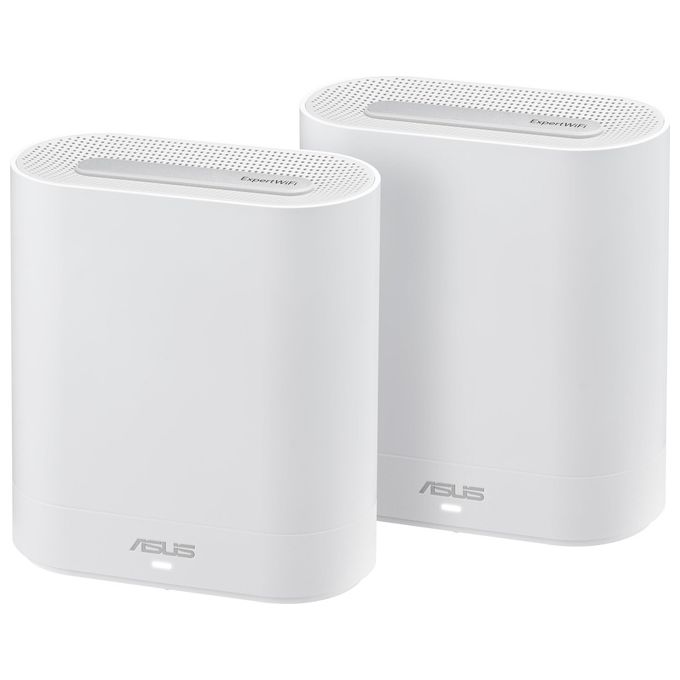 Asus 90IG07V0-MO3A40 ExpertWiFi EBM68 Access Point Mesh Tri-Band WiFi 6 AX7800 2.5 Gbps 5 SSID VLAN Confezione da 2 colore Bianco