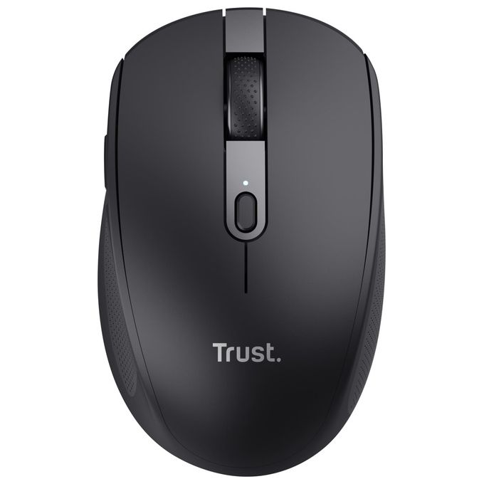 Trust 24819 Ozaa Mouse Wireless Bluetooth Ottico 3200 DPI 6 Pulsanti Silenziosi Multiconnessione Ricaricabile colore Nero