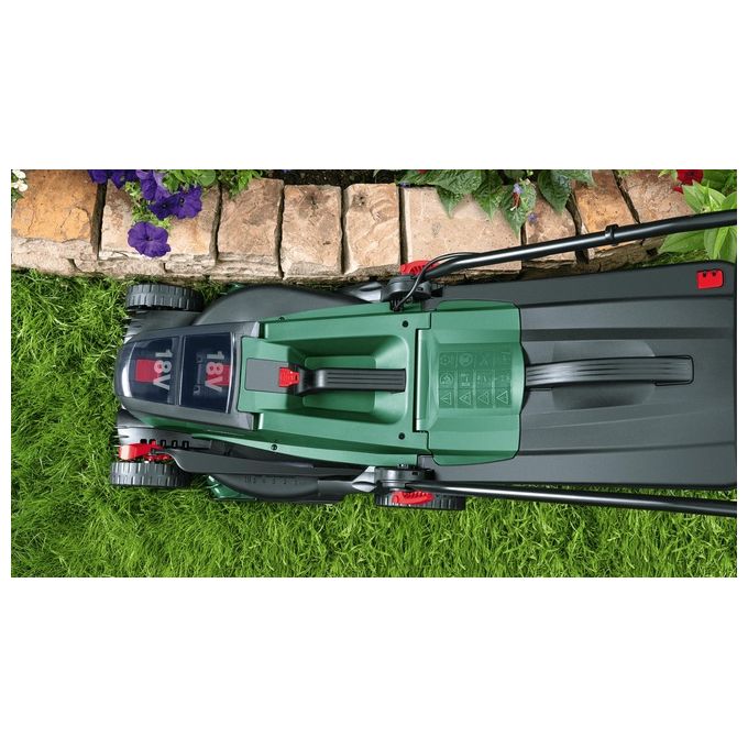 Bosch 06008B9E00 UniversalRotak Tagliaerba a spinta Batteria 2x18V 37 cm 550 m² colore Nero Verde