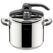 Lagostina 012019010707 Novia Vitamin Pentola a Pressione 7 L Acciaio Inox 18-10 Diametro 22 cm Adatta a Tutti i Piani di Cottura Inclusa Induzione con 6 Sistemi di Sicurezza e Valvola a 2 Pressioni colore Acciaio